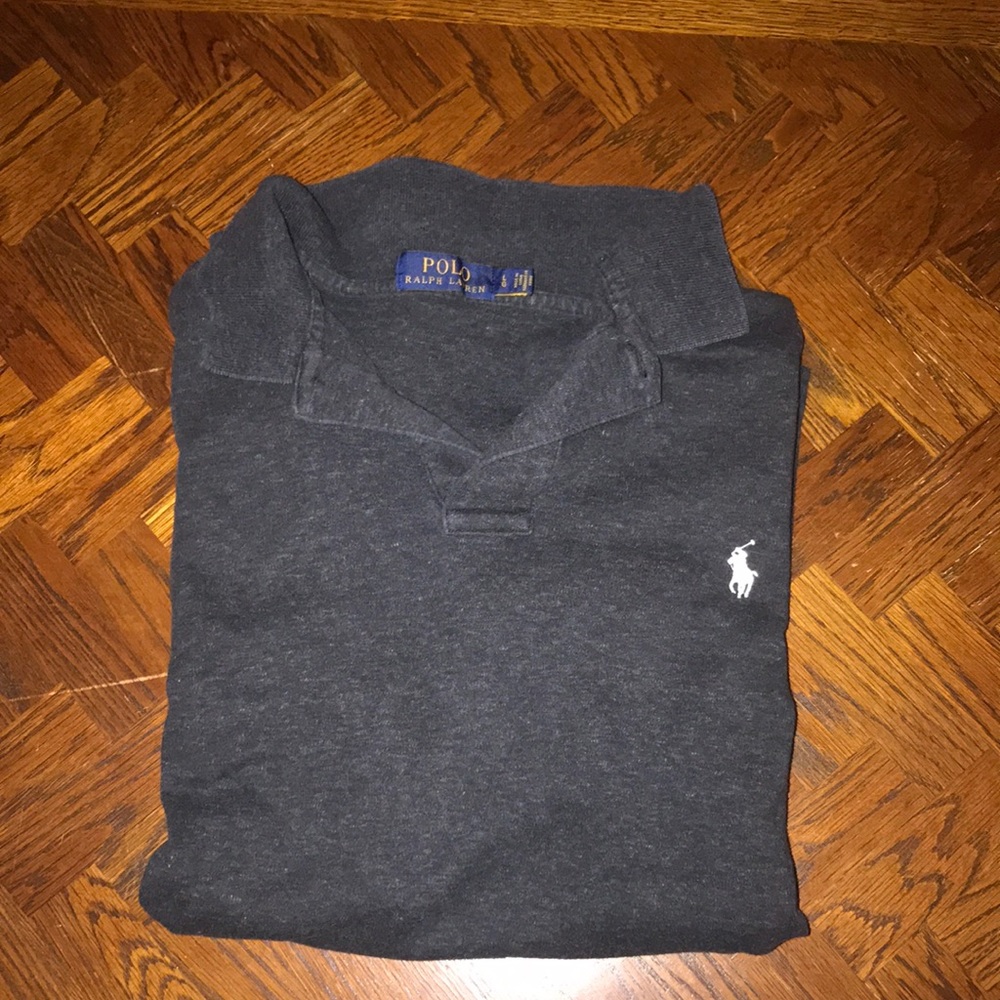 POLO BY RALPH LAUREN. Mens large dark grey polo